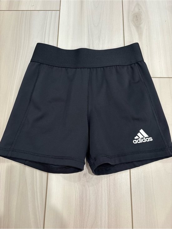 adidas Pants - adidas Black Women's Athletic Shorts with White Logo Accent